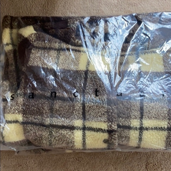 Sanctuary brown plaid teddy fleece jacket - Picture 9 of 9